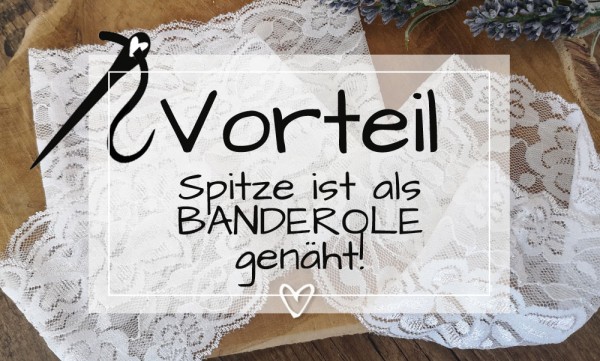 Dankeskarte Hochzeit Vintage Spitze mit Kraftpapier