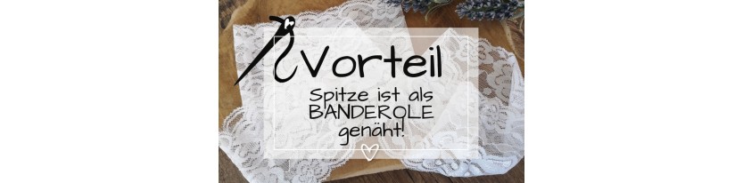 Dankeskarte Hochzeit Vintage Spitze mit Kraftpapier