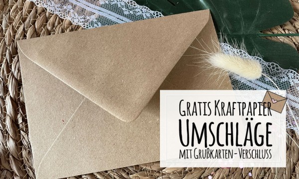 Hochzeitseinladungen Kraftpapier