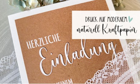 Hochzeitseinladungen Kraftpapier Vintage Einladungen