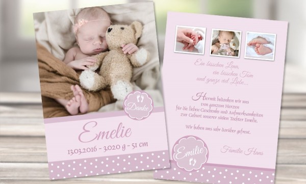 Danksagungskarten Geburt Vintagebaby Briefumschlage Gratis Kartenveredelung Premium Kartenpapier 300 G M Gratis Format Din A6 10 X 15 Cm Gratis Gestaltungsservice Gratis