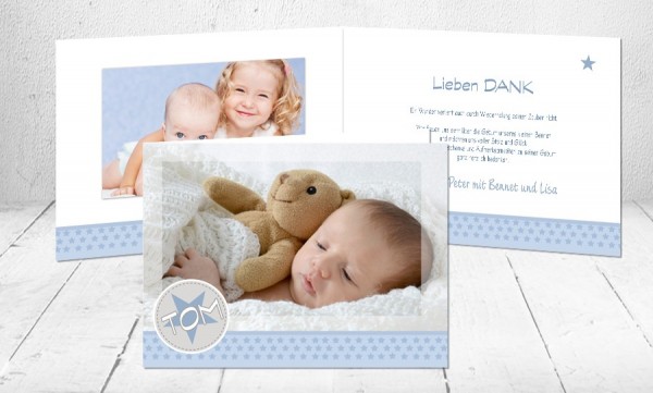 Dankkarten Baby "Kleiner Bruder"