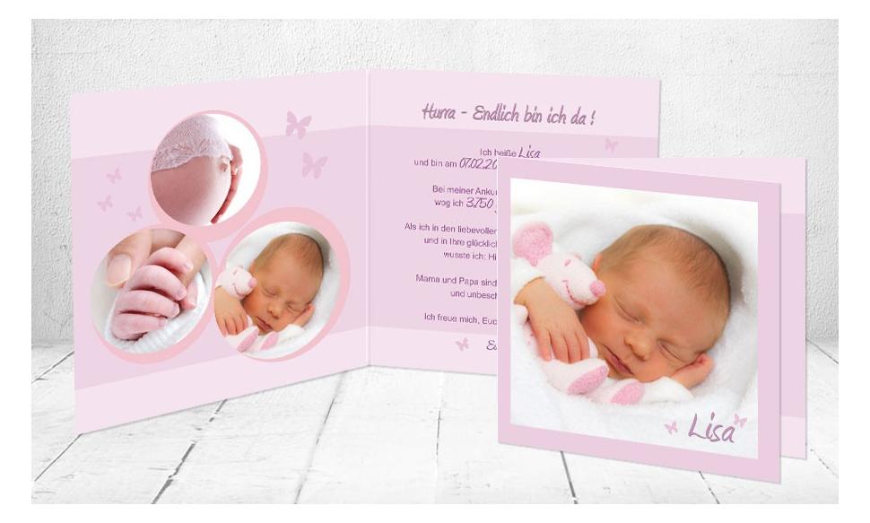 Geburtskarten Baby "zuckerlieb"