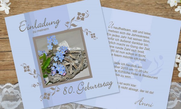 Einladungskarten Geburtstag "Blumenpracht"