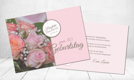 Einladungskarten Geburtstag "Blumenglanz"