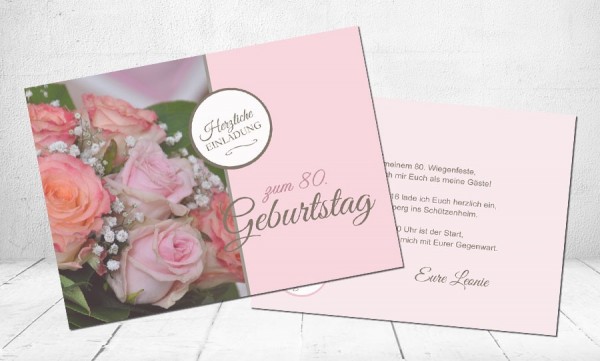 Einladungskarten Geburtstag "Blumenglanz"