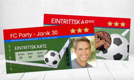 Einladungskarten Geburtstag "Eintrittskarte"