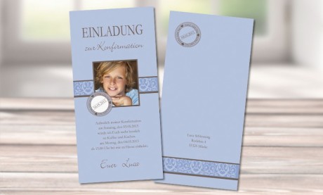 Einladungskarte Konfirmation "Bezaubernd"