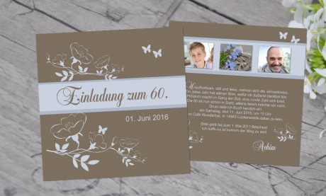 Einladungskarten Geburtstag "Runde 60"