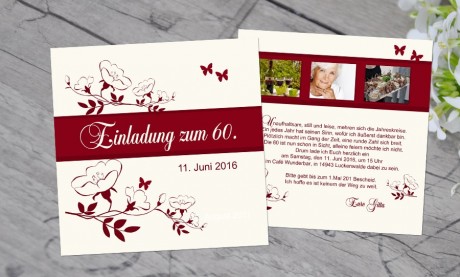 Einladungskarten Geburtstag "Runde 60 III"