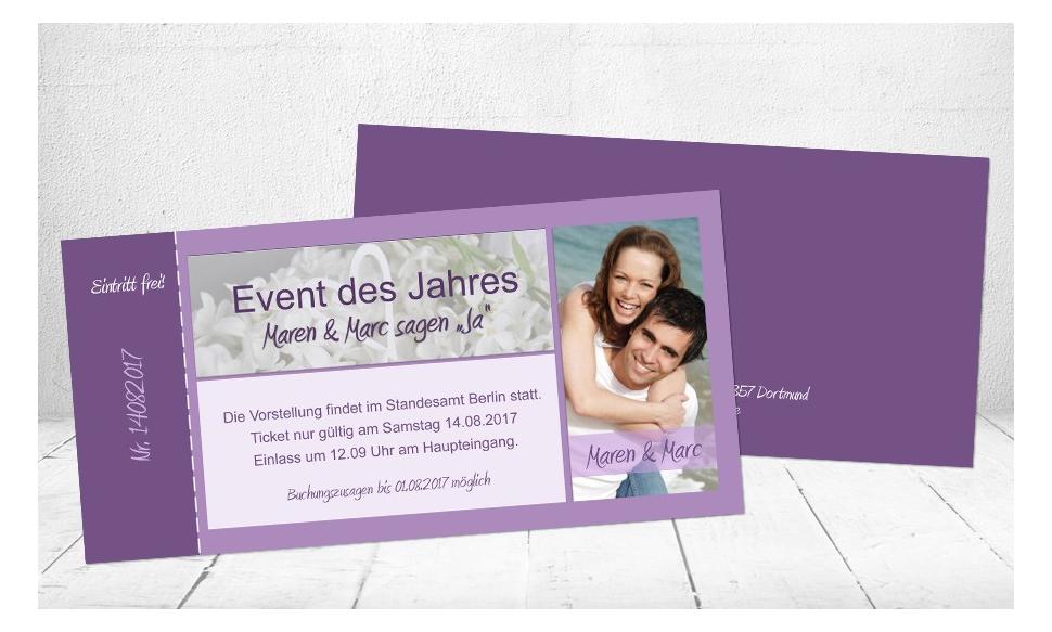 Hochzeitseinladungen mit Foto "Event des Jahres"