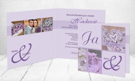 Einladungskarten Hochzeit "Ja und"