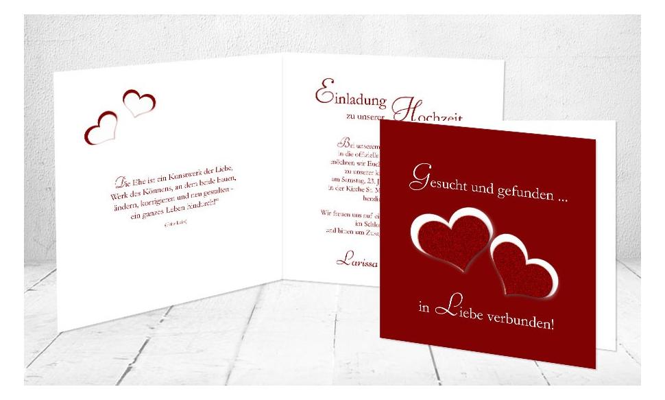Einladungskarten Hochzeit "Kunstwerk der Liebe"