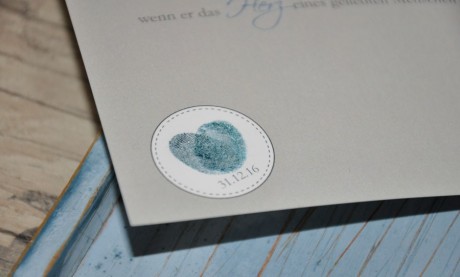 Einladungskarten Hochzeit "Fingerprint"