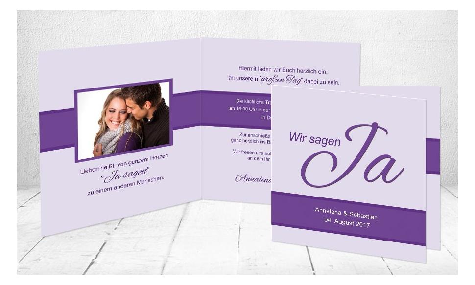 Einladungskarten Hochzeit "Wir zwei"