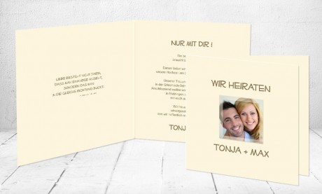 Einladungskarten Hochzeit "Nur mit dir"