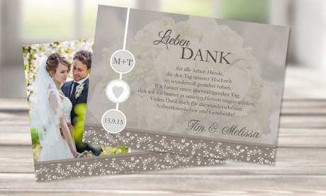 Danksagungskarten Hochzeit "Märchenprinz"