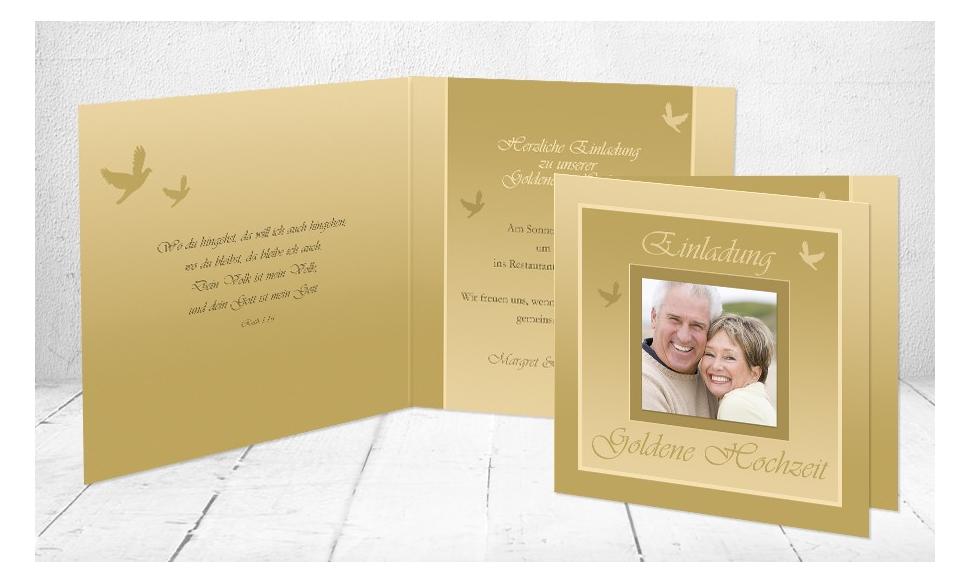 Einladungskarten Goldhochzeit "Goldene Hochzeit"
