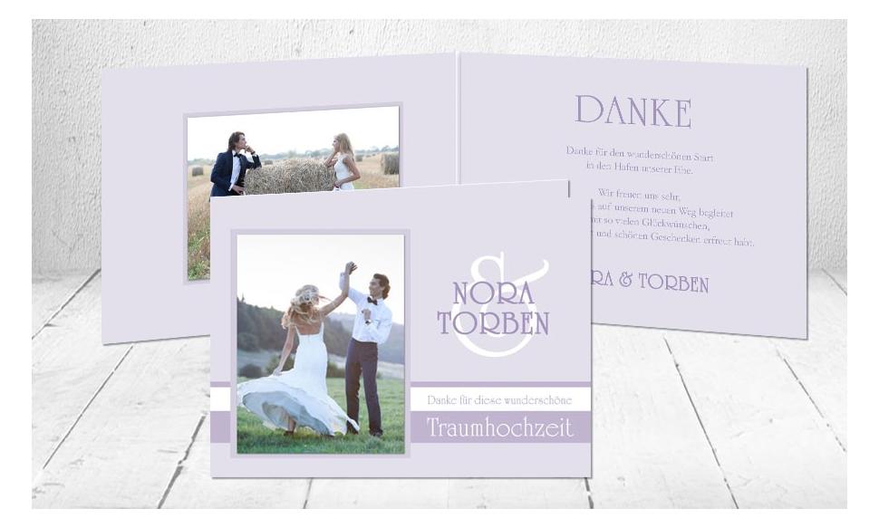 Dankeskarten Hochzeit "Traumhochzeit"