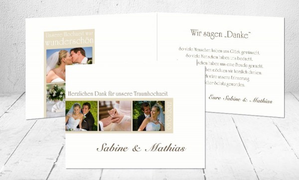 Dankeskarten Hochzeit "Einzigartig"