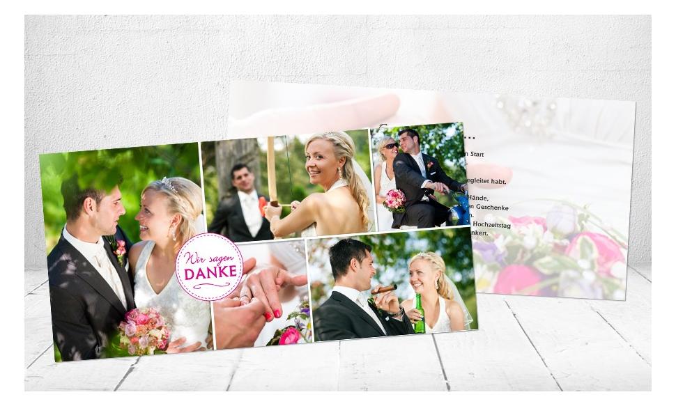 Danksagungskarten Hochzeit "Heißer Flirt"