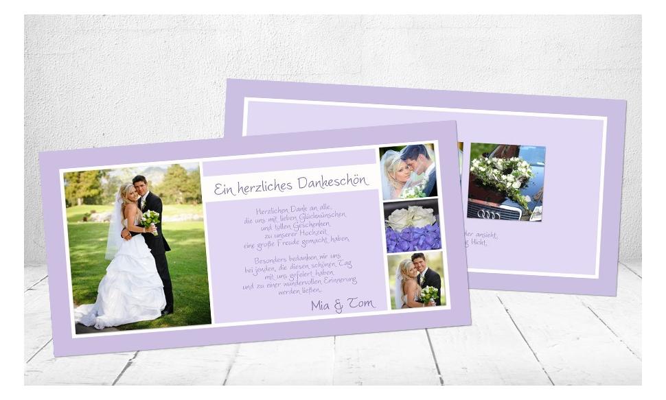 Danksagungskarten Hochzeit "Unendliche Liebe"