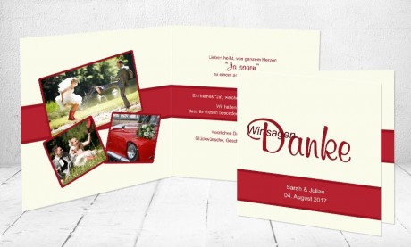 Dankeskarten Hochzeit "Wir sagen Danke"