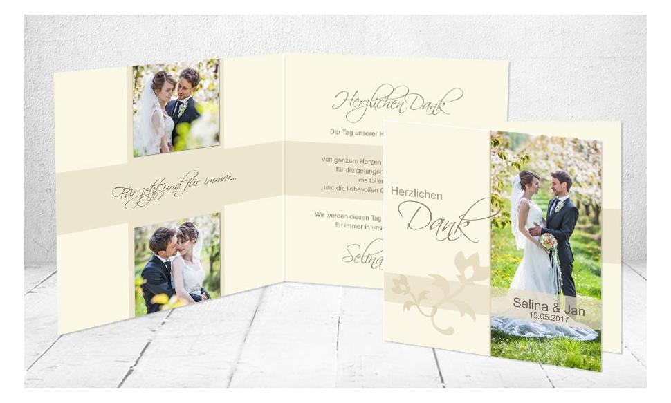 Dankeskarten Hochzeit "Meine große Liebe"