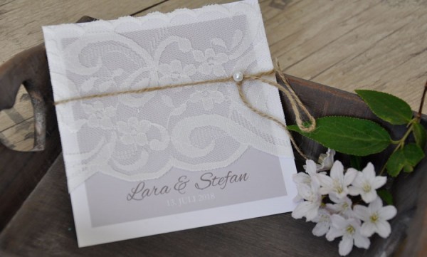 Einladungskarten Hochzeit Vintage Spitze Briefumschlage Gratis Gestaltungsservice Gratis