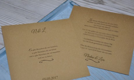 Einladungskarten Hochzeit Vintage "Rustikal trifft Elegance"