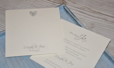 Einladungskarten Hochzeit Lasercut "Liebesschlüssel"