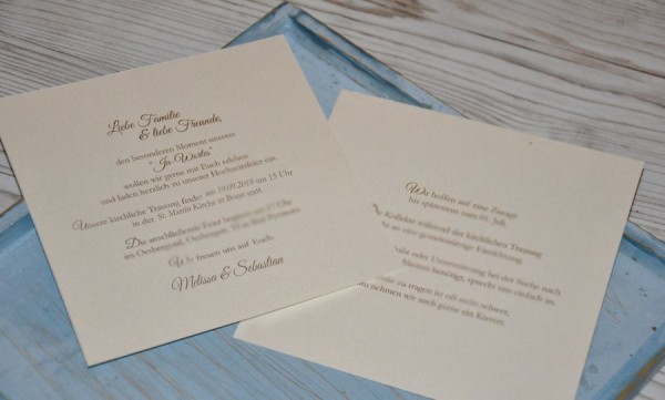 Edle Hochzeitseinladungen "Weißes Blumenmeer"