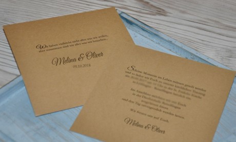 Einladungskarten Hochzeit Vintage "Edler Laserschnitt"