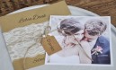 Dankeskarten Hochzeit Vintage "Kraftpapier küsst Spitze"