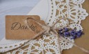 Danksagungskarten Hochzeit Vintage Lasercut mit Kraftpapier und Foto