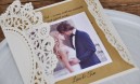 Danksagungskarten Hochzeit Vintage Lasercut mit Kraftpapier und Foto