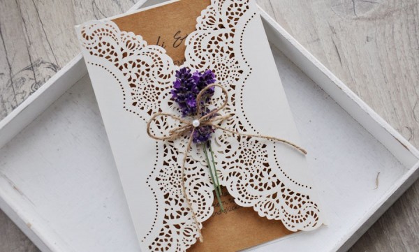 Einladungskarten Hochzeit Lasercut Kraftpapier