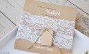 Einladungskarten Hochzeit Vintage Kraftpapier Spitze