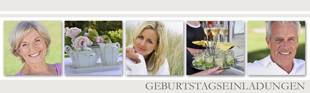 Geburtstagseinladungen mit Gestaltungsservice