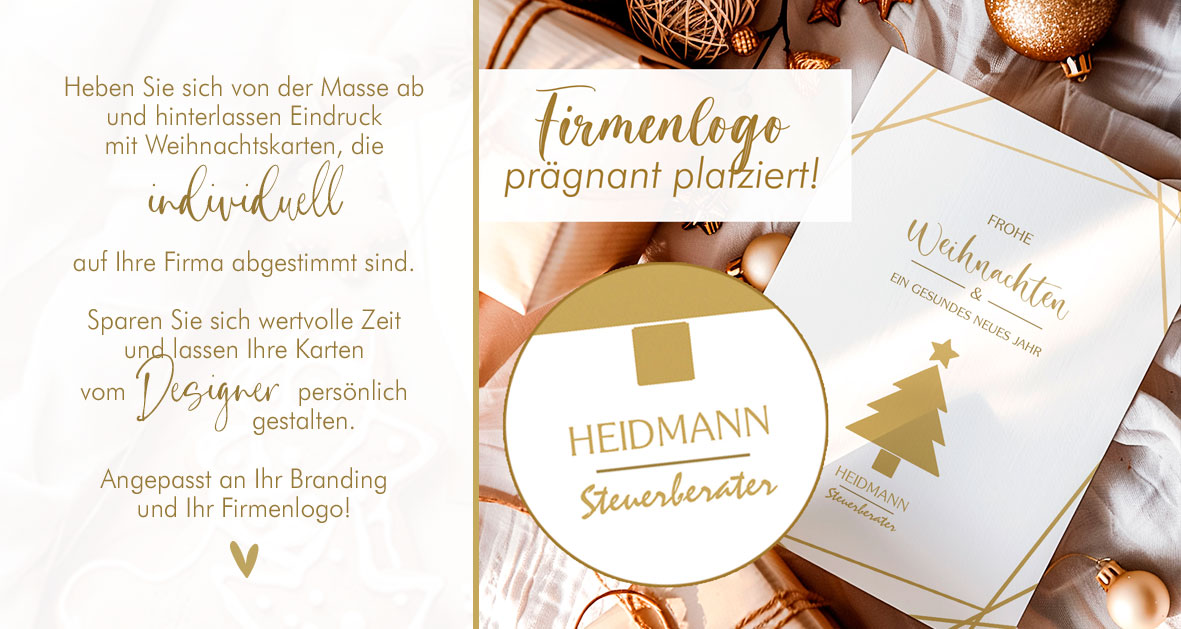 Weihnachtskarten mit Gestaltungsservice